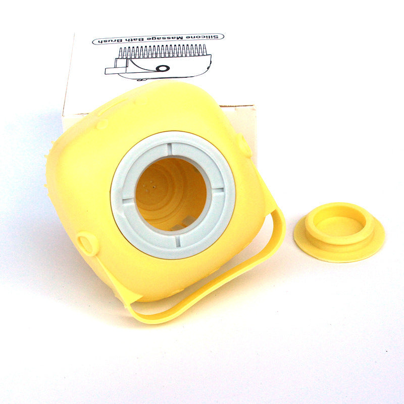 Silikonborste för husdjur med bad och massage