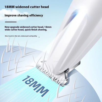 Uppgradera hundtassklippare med LED-ljus Vattentät bärbar husdjurshårstrimmer