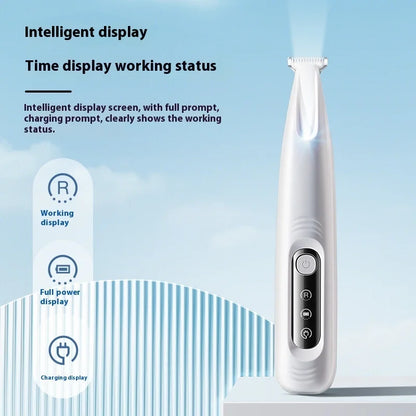 Uppgradera hundtassklippare med LED-ljus Vattentät bärbar husdjurshårstrimmer